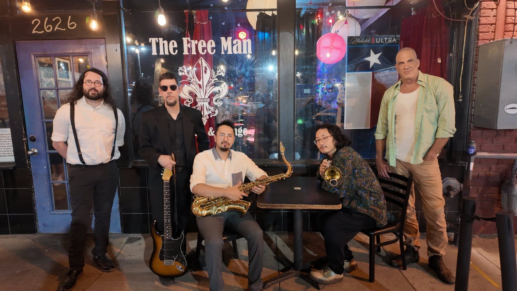 The Free Loaders outside The Free Man in Deep Ellum